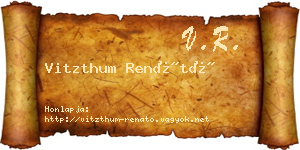Vitzthum Renátó névjegykártya