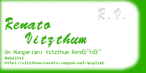 renato vitzthum business card